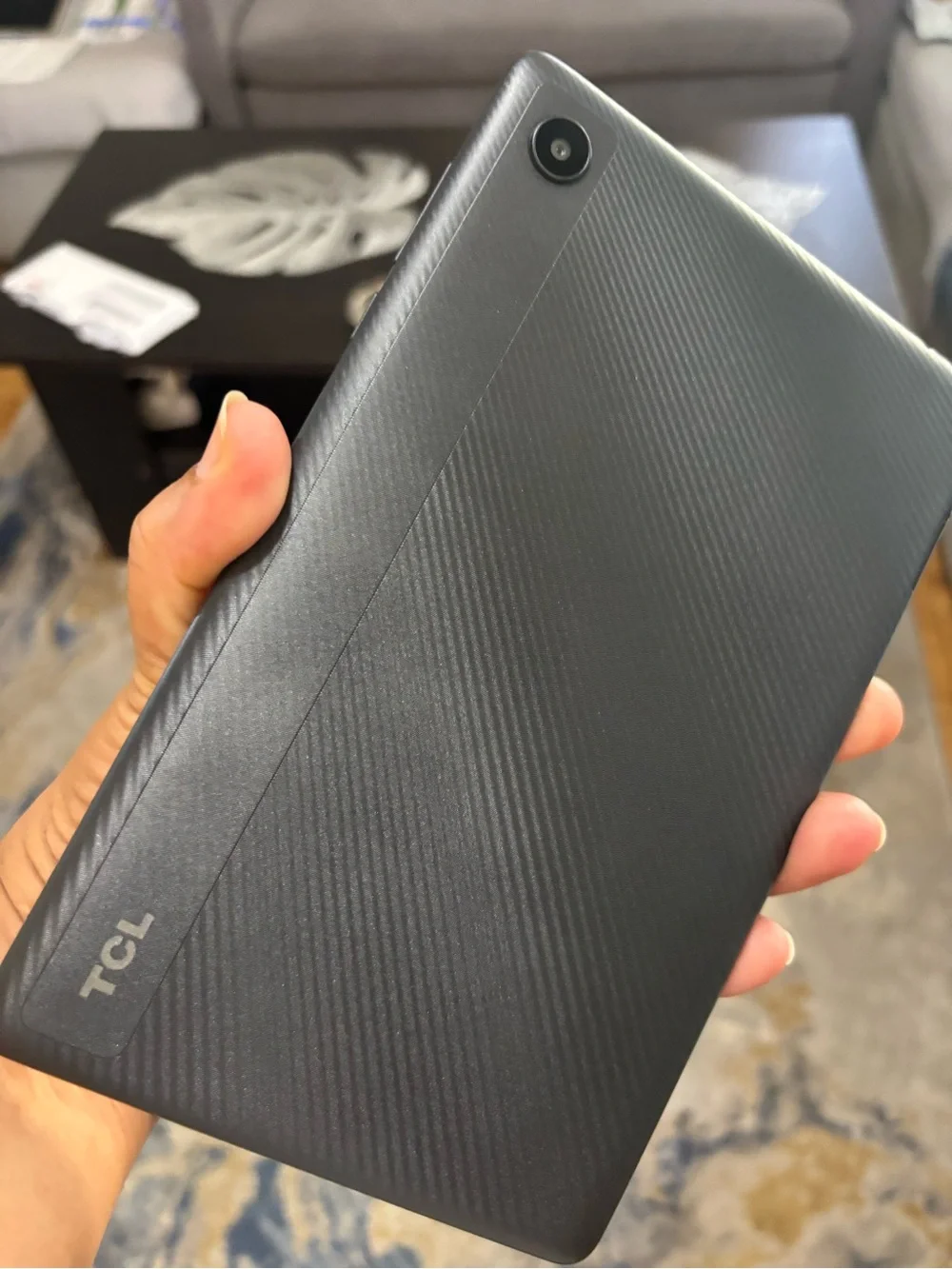 TCL Tablet with Black Case and Red Logo